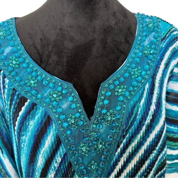 Catherines striped and tie dye in blue shirt with short sleeves size 18/20WP - Picture 3 of 8